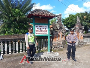 Polsek Kerambitan Amankan Ibadah Umat Nasrani di Pos Pembinaan Iman GKPB Suluh Kasih Tibubiu.