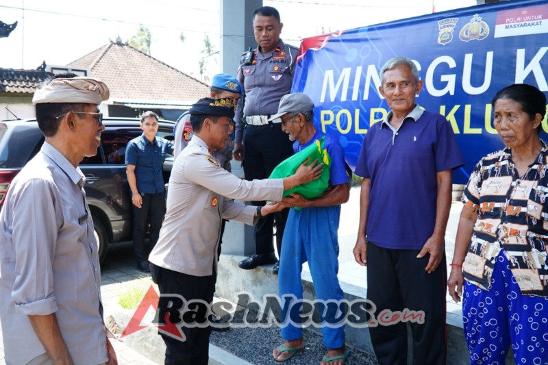 Polres Klungkung Gelar Kegiatan Minggu Kasih di Desa Pesinggahan, Dawan