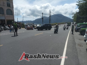 Hari Minggu Polres Bangli gelar Pengamanan dan Pengaturan Arus Lalu Lintas di Obyek Wisata Penelokan Kintamani