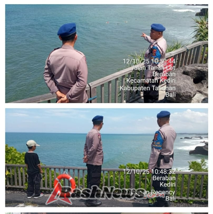 Sat Polairud Polres Tabanan Gencarkan Patroli Pesisir di Tanah Lot, Pastikan Wisata Aman dan Nyaman
