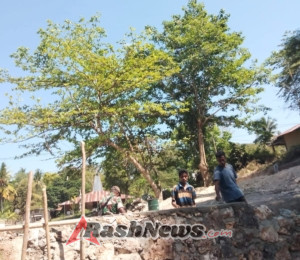 Babinsa Koramil 03/Pahunga Lodu Tunjukkan Kepedulian Lewat Aksi Bantu Warga Bangun Rumah