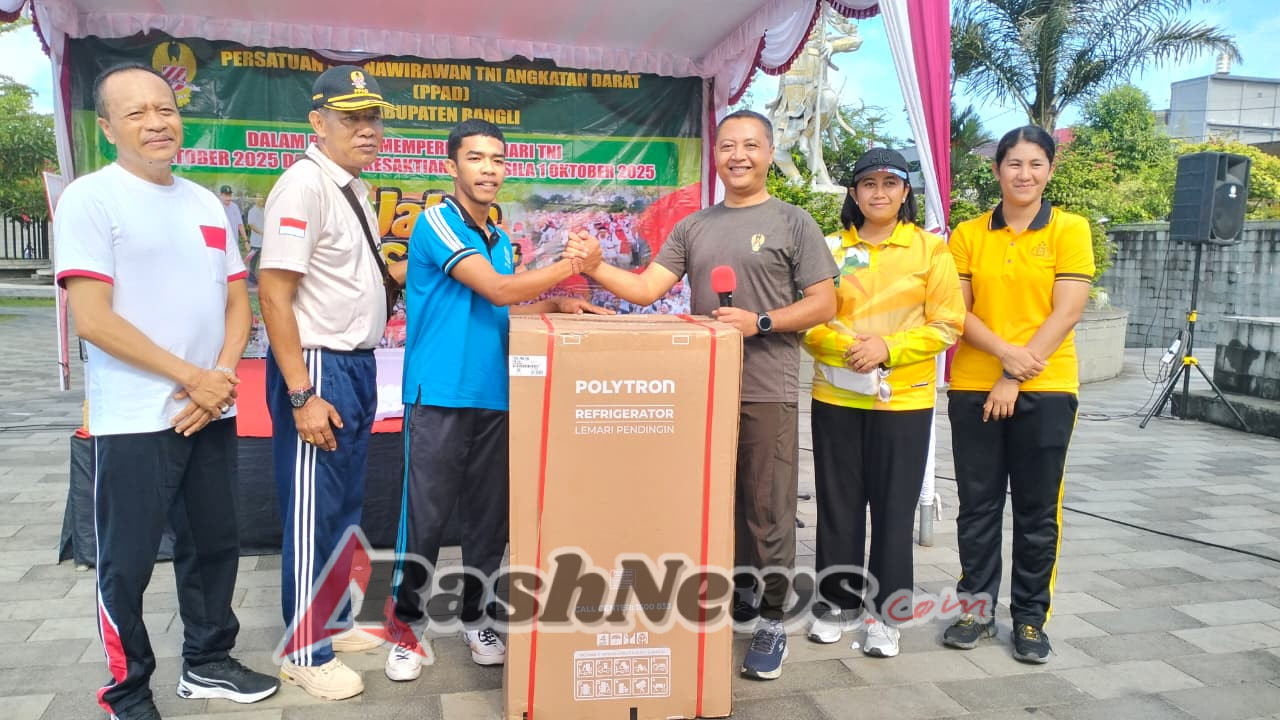 Jalin Kebersamaan, Dandim 1626/Bangli Hadiri Jalan Santai yang Digelar PPAD Bangli dalam Rangka HUT TNI ke-80