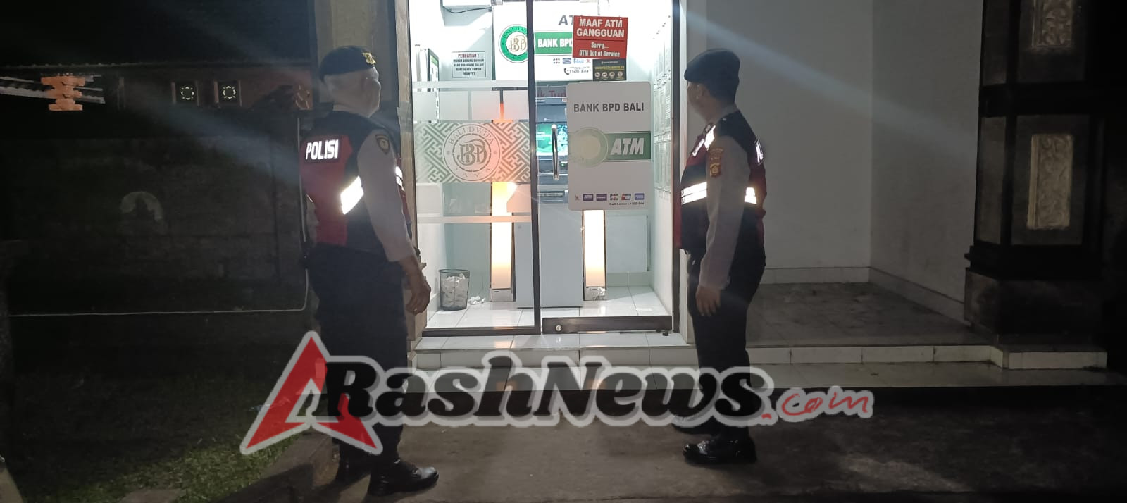 Sisir Objek Vital, Samapta Polsek Abiansemal Patroli Ke ATM BPD Sangeh