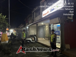 Polsek Selemadeg barat Gelar Patroli Malam Pantau Keamanan wilayah Cegah Gangguan Kamtibmas