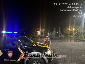 Cegah Kriminalitas Samapta Polsek Mengwi Intensifkan Patroli Biru