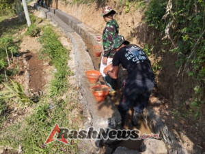 TMMD Bantu Petani, Kodim 1612/Manggarai Perbaiki Irigasi di Beamese
