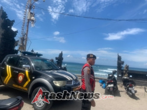 Polsek Kuta Utara Gelar Patroli Sore Cegah Curanmor Di Area  Wisata Batu Bolong