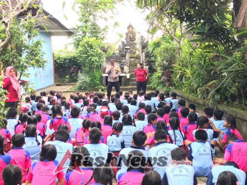 Bhabinkamtibmas Desa Singakerta Sosialisasi Anti Bullying di SD Negeri 3, Tanamkan Nilai Empati Sejak Dini