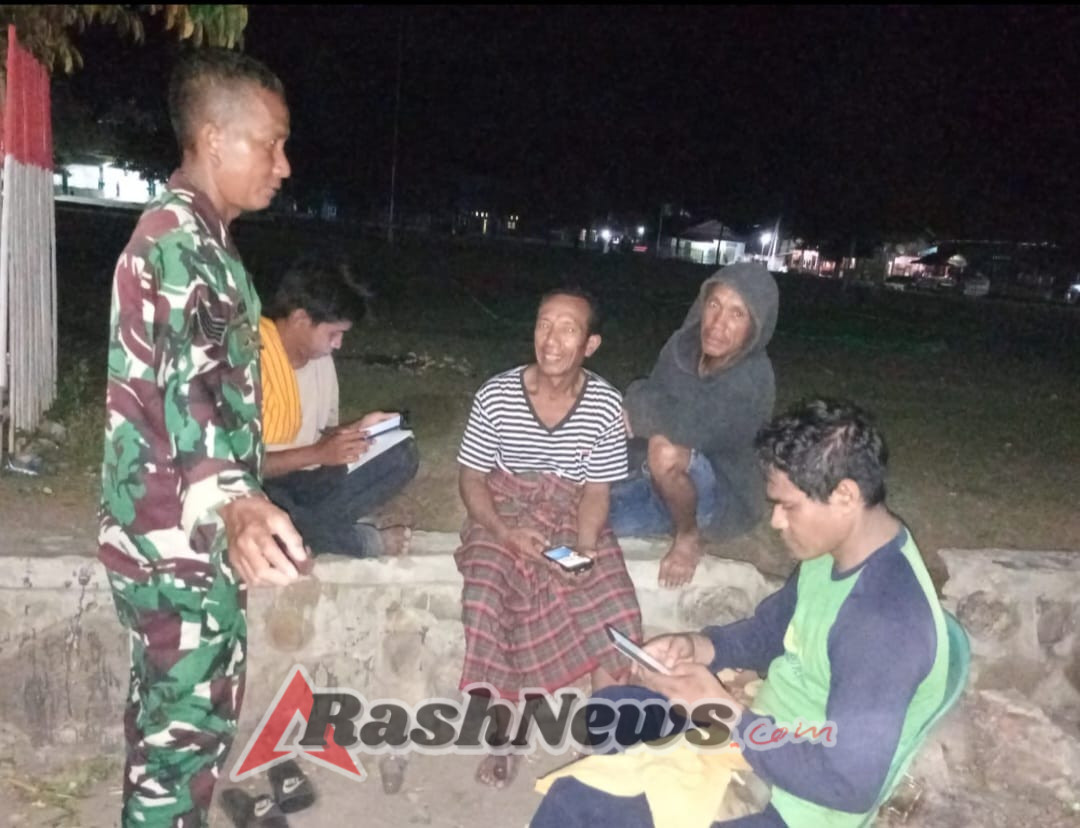 Sinergi TNI-Masyarakat Perkuat Pos Ronda, Lingkungan Desa P Wane Aman Terjaga