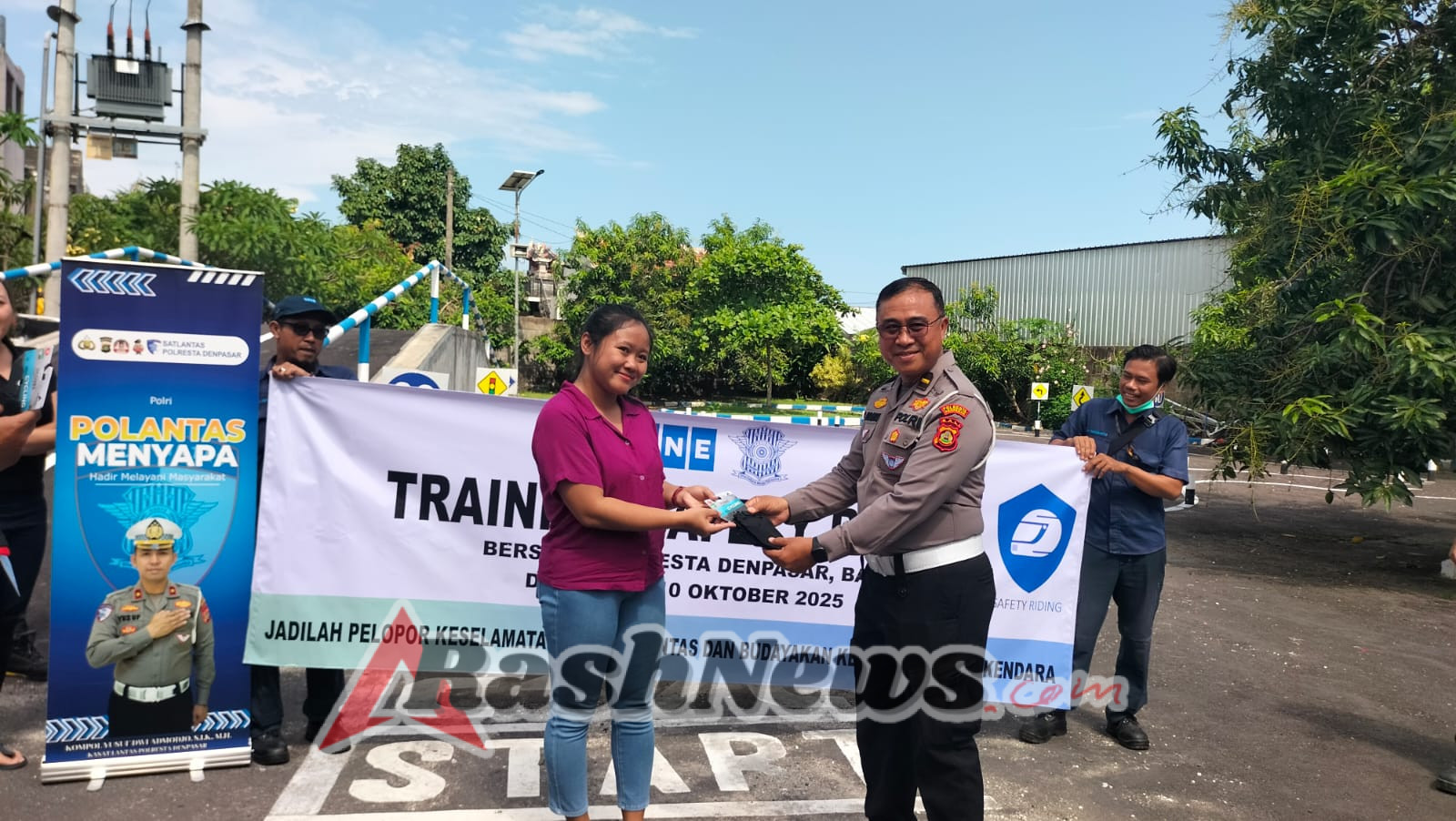 Polantas Menyapa : Satlantas Polresta Denpasar Gelar Safety Riding Bersama Karyawan Pt. Kone Indo Elevator