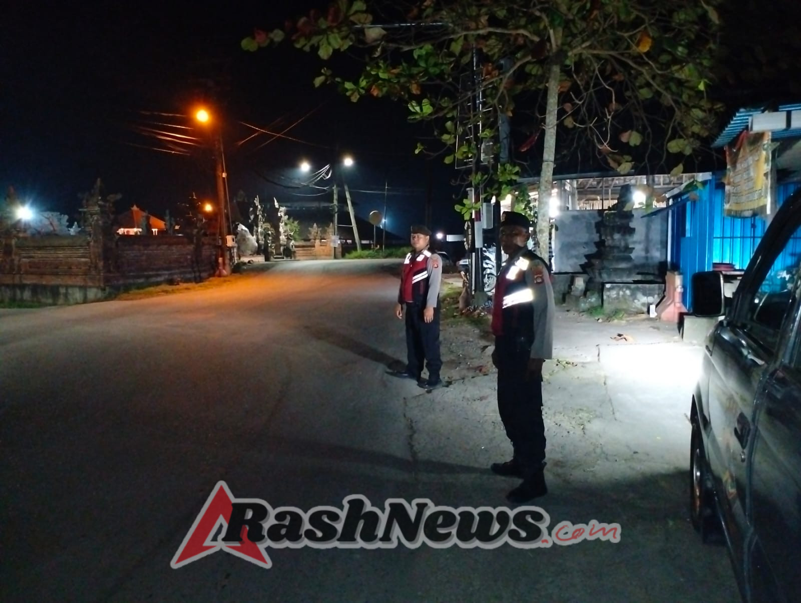 Polsek Abiansemal Rutin Gelar Patroli Subuh, Pastikan Kondusivitas Di Jalur Sepi Wilayah Hukum Abiansemal