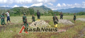 Dukung Pertanian Warga, TMMD 126 Kodim Ngada Bersihkan Saluran Irigasi di Riung Barat