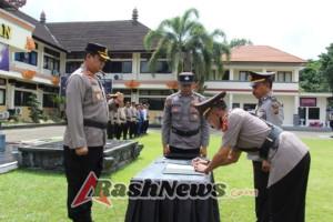 Kapolres Tabanan Pimpin Upacara Sertijab Kasat Pamobvit, Wujud Dinamika dan Pembinaan Karier di Lingkungan Polri