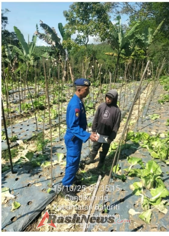 Sat Polairud Polres Tabanan Sambangi Petani di Pesisir Danau Beratan, Wujudkan Kamtibmas dan Dukung Ketahanan Pangan