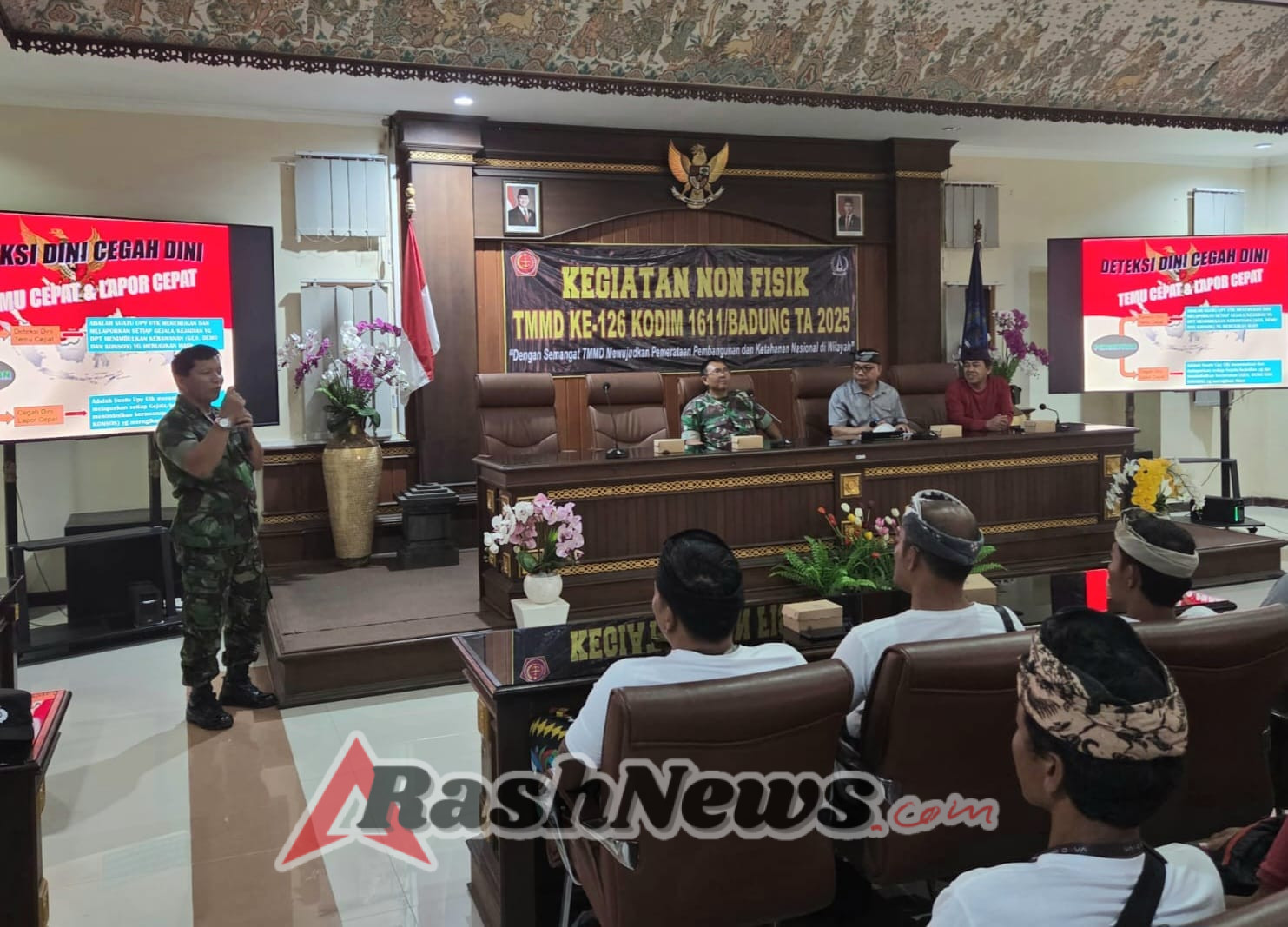 Kodim 1611/Badung Gelar Penyuluhan Non Fisik TMMD Ke-126 di Desa Bongkasa Pertiwi
