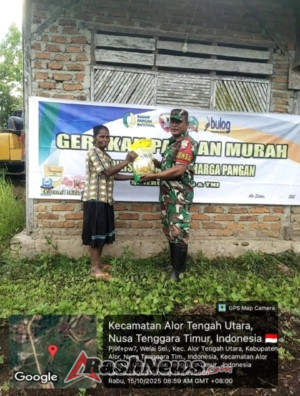 Penyaluran Beras Murah Berjalan Aman dan Tertib di Kampung Mainang