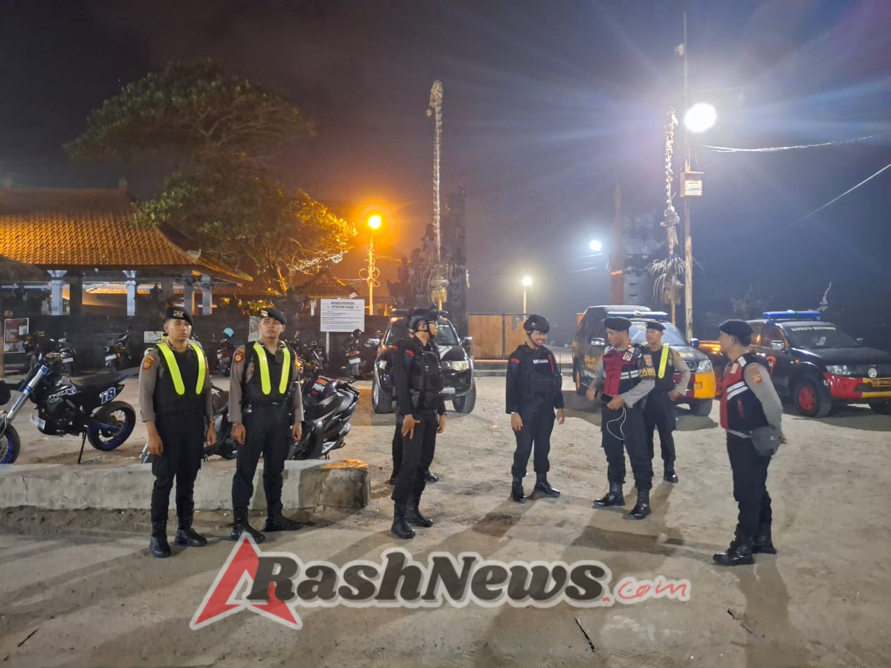 Jamin Keamanan Unit  Samapta Polsek Kuta Utara Patroli  Sambangi Tempat Hiburan Malam