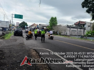 Berikan rasa aman di pagi hari, Personel Polsek Selemadeg barat gelar Strong Point pagi