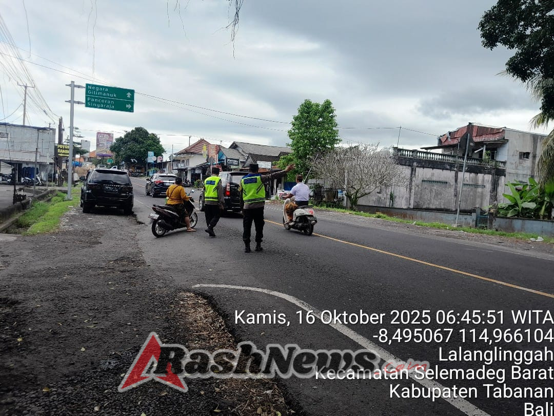 Berikan rasa aman di pagi hari, Personel Polsek Selemadeg barat gelar Strong Point pagi
