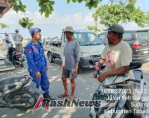 Sat Polairud Polres Tabanan Intensifkan Patroli Pesisir, Wujudkan Rasa Aman di Pantai Yeh Gangga