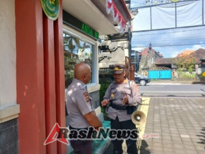Satuan Binmas Polres Bangli Laksanakan Pembinaan dan Koordinasi dengan Satuan Pengamanan Kantor Pengadilan Negeri Bangli