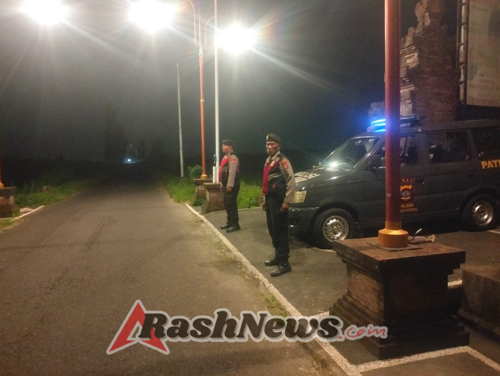 Polsek Abiansemal Rutin Patroli Subuh Di Jalur Sepi, Antisipasi Tindak Kriminalitas