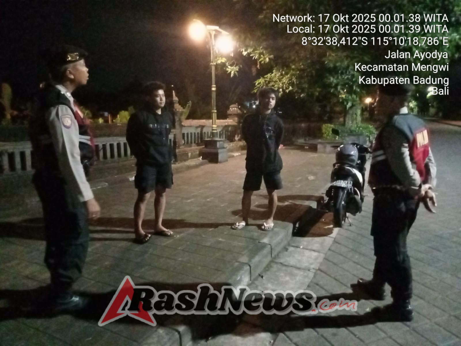 Patroli Malam, Polsek Mengwi Imbau Anak anak Muda Untuk Tidak Melakukan Aksi Balapan Liar