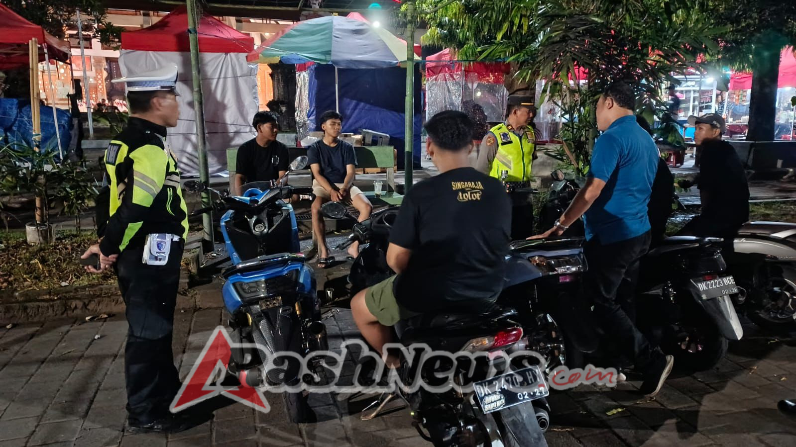 Polres Tabanan Gelar Turjawali dan Pemeriksaan Kendaraan Bermotor, Pastikan Keamanan dan Ketertiban Malam Hari