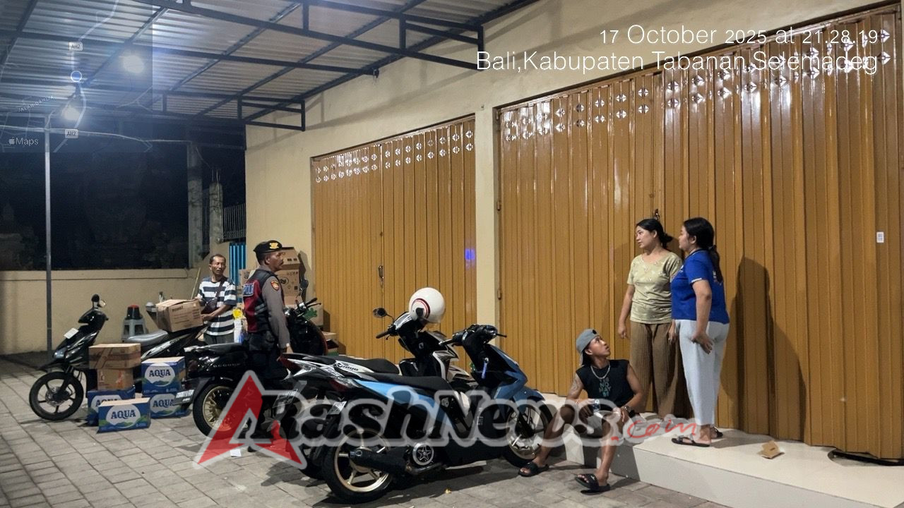 Ciptakan Rasa Aman, Polsek Selemadeg Intensifkan Blue Light Patrol