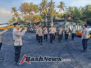 Kapolsek Kerambitan Ambil Apel Pengamanan Slidetober Fest oleh Deus Ex Machina Pantai Pasut
