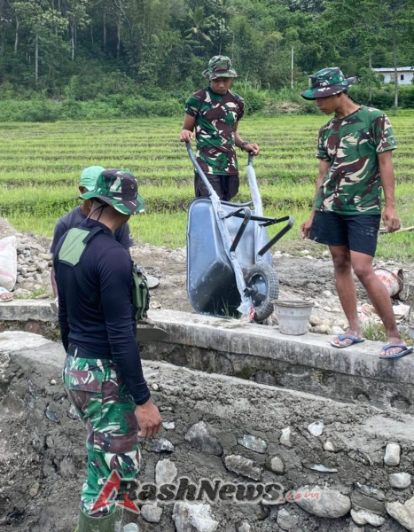 Satgas TMMD Kodim 1625/Ngada Terus Maksimalkan Pekerjaan Fisik Irigasi Pu’un Keo