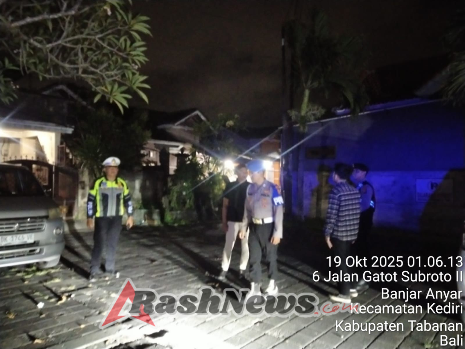 Polres Tabanan Gelar Blue Light Patrol, Antisipasi Kejahatan 3C di Tengah Malam