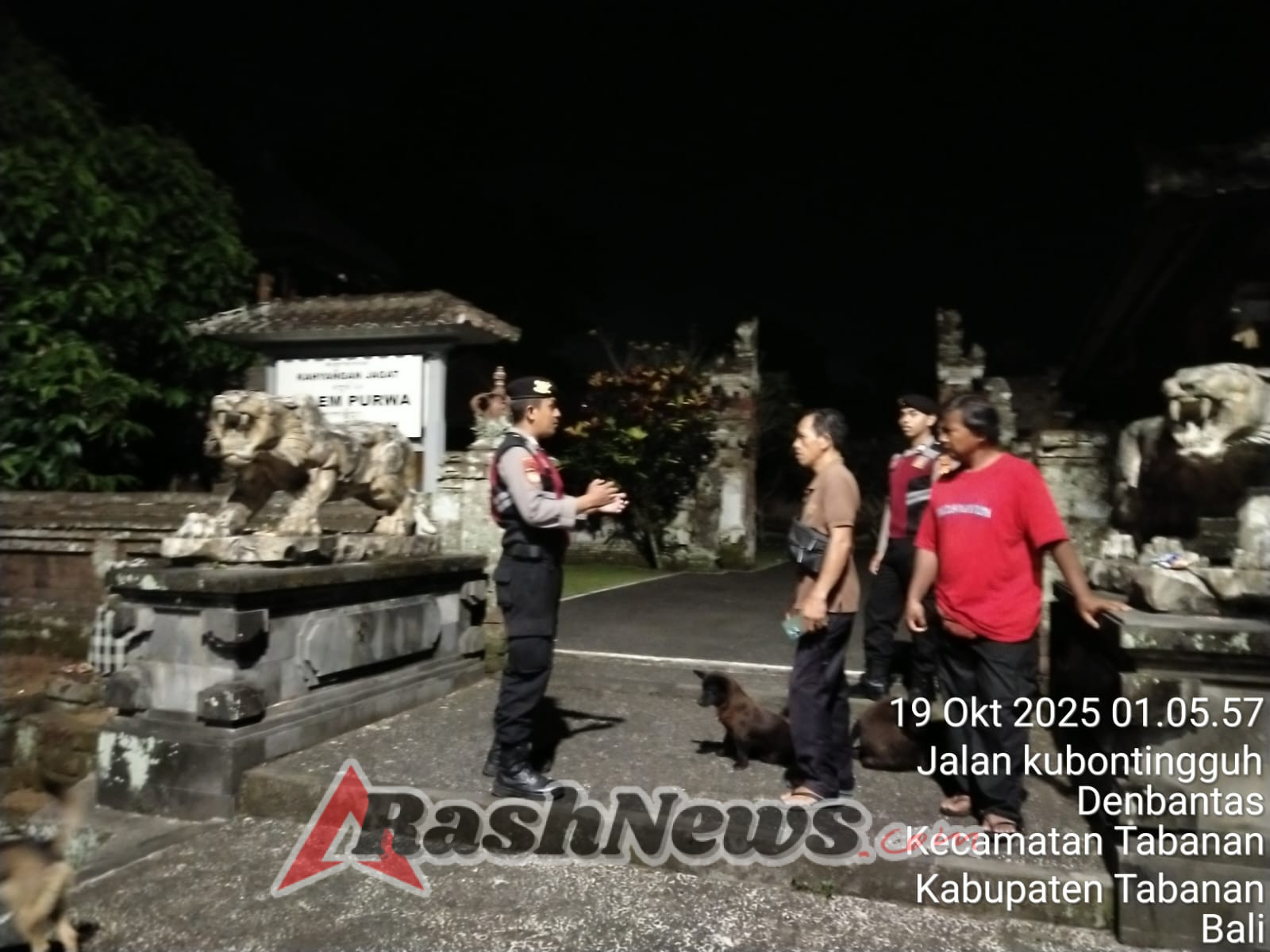 Sat Samapta Polres Tabanan Gencarkan Patroli Jalan Kaki Subuh, Cegah Gangguan Kamtibmas di Wilayah Kota