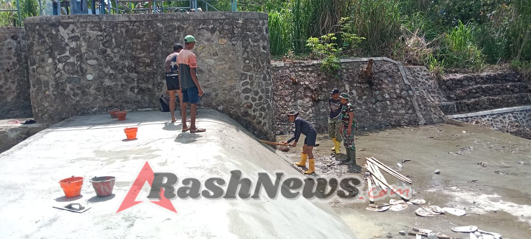 Satgas TMMD Kodim 1625/Ngada Genjot Pengacian Mercu Bendungan Panondiwal, Progres Tembus 50%