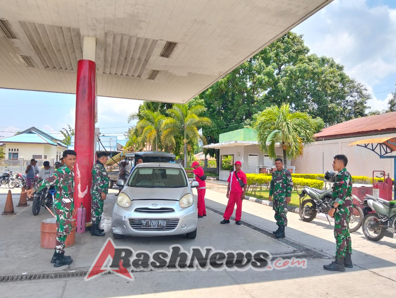 Koramil Kewapante Tingkatkan Pengamanan, Patroli di Area Pom Bensin Dilaksanakan Secara Intensif