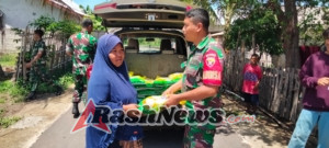 Gerakan Pangan Murah Kodim 1628/Sumbawa Barat Disambut Antusias Masyarakat Poto Tano