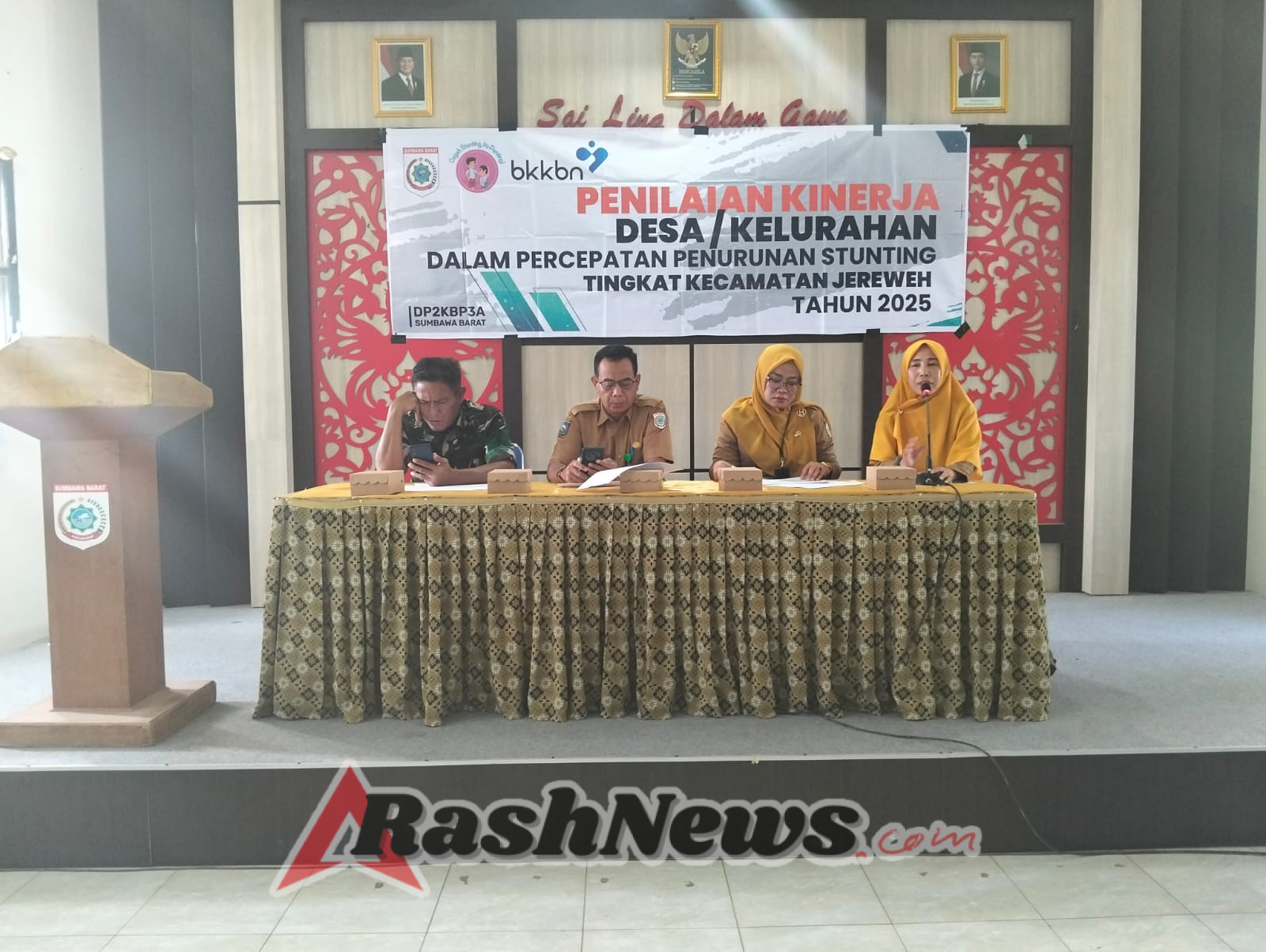 Koramil 1628-05/Jereweh Hadiri Penilaian Kinerja Desa dan Kelurahan Cegah Stunting