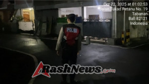 Sat Samapta Polres Tabanan Gelar Patroli Jalan Kaki Subuh, Pastikan Situasi Aman dan Kondusif