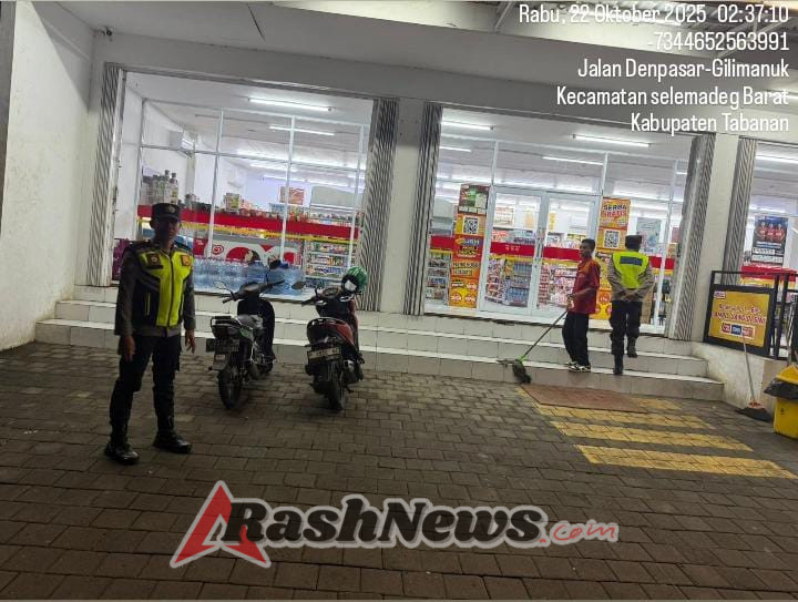 Polsek Selemadeg Barat Gelar Patroli Malam, Cegah Aksi Kriminal