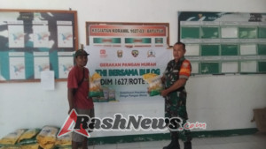 Kodim 1627/Rote Ndao Dukung Stabilisasi Harga Pangan, Gelar Penjualan Beras SPHP