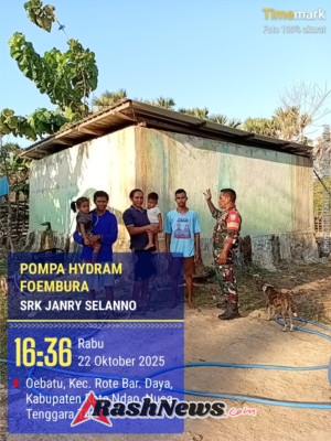 Pompa Hydram Bantu Kebutuhan Air Warga, Babinsa Dorong Semangat Gotong Royong