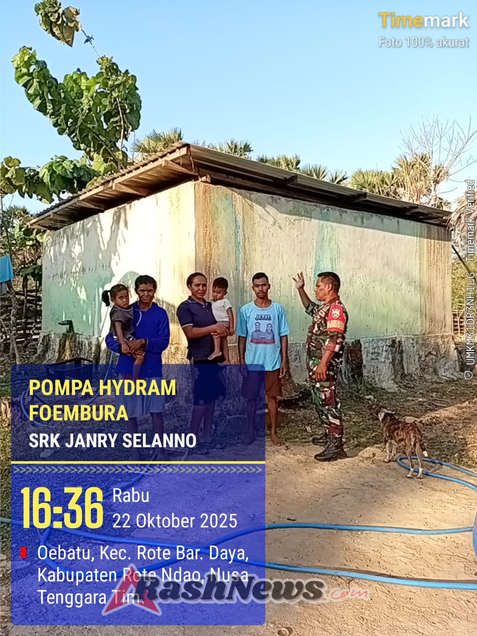 Pompa Hydram Bantu Kebutuhan Air Warga, Babinsa Dorong Semangat Gotong Royong