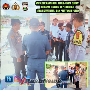 Kapolsek Padangbai Gelar Jumat Curhat Bersama Instansi di Pelabuhan, Bahas Kamtibmas dan Pelayanan Publik