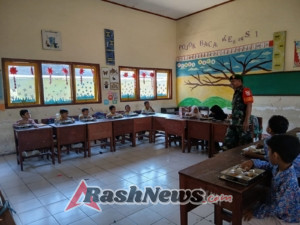 Makan Bergizi Gratis di SDN 7 Taliwang, Kegiatan Babinsa Serka Bustanuddin Berjalan Lancar
