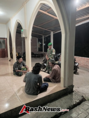 Patroli Malam Babinsa Sekongkang Berjalan Lancar, Masyarakat Diminta Tetap Waspada