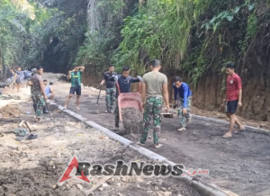 Pengerjaan TMMD Ke-126 Kodim 1611/Badung Capai 31,5% untuk Pembangunan Infrastruktur Jalan