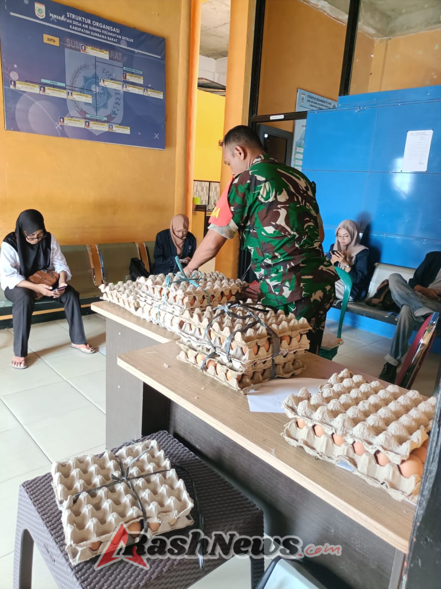 Sinergi Babinsa dan Posyandu, Cegah Stunting di Desa Air Suning