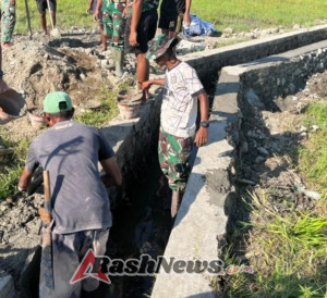 Semangat Gotong Royong Warnai Pengerjaan Irigasi Pu’un Keo di Hari ke-17 TMMD
