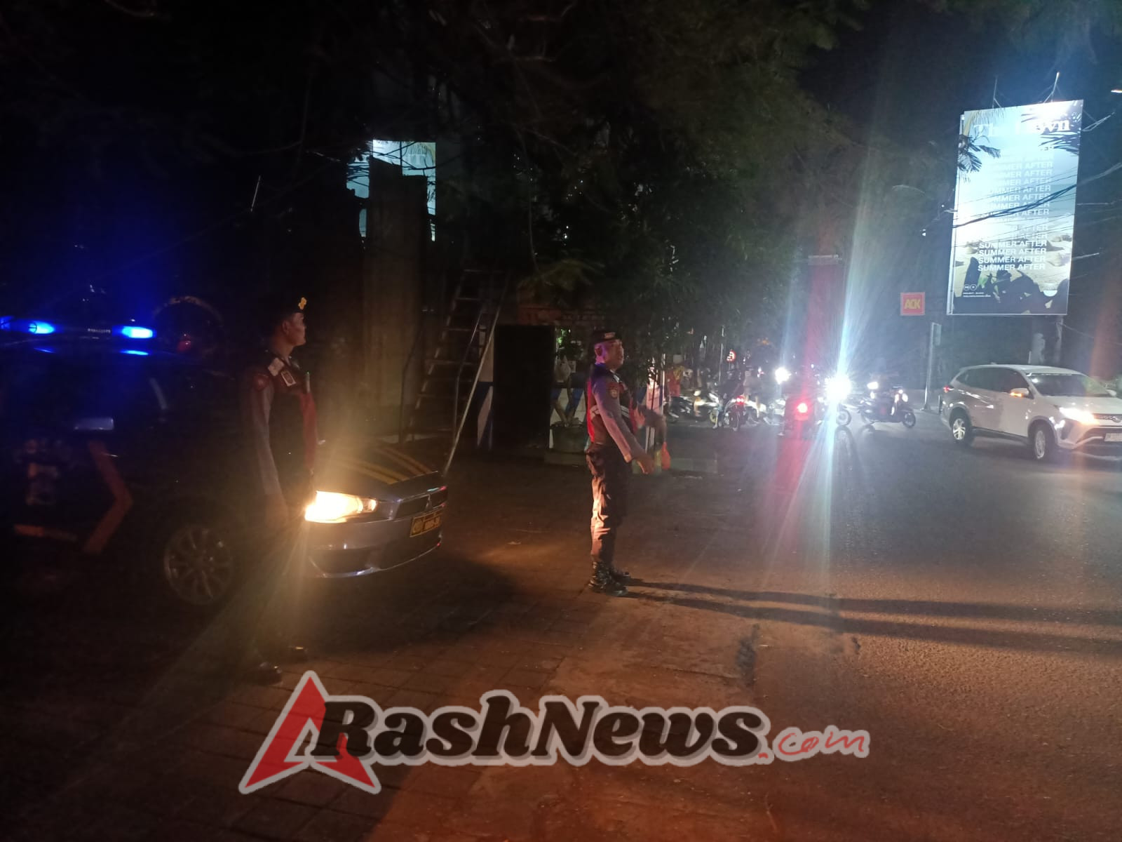 Polres Badung Gelar Patroli Biru, Jaga Kondusivitas Malam di Wilayah Kerobokan–Semer