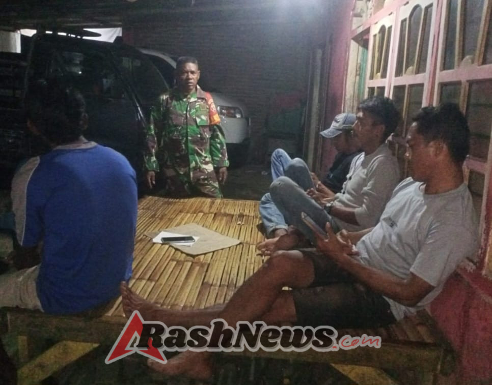 Patroli Malam Babinsa Koramil Monta Berjalan Lancar, Keselamatan Warga Terjaga